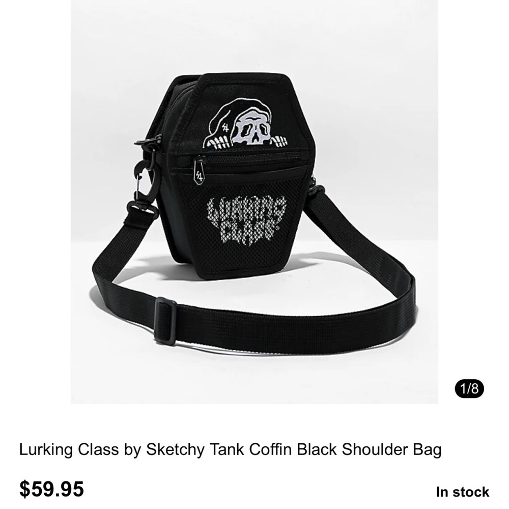 Black Coffin Shoulder Bag